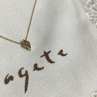 アガット(agete)のagete♡ダイヤモチーフネックレス(ネックレス)