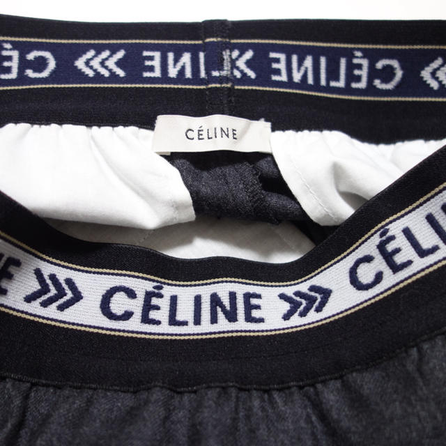celine(セリーヌ)の新品 未使用 CELINE セリーヌ ロゴパンツ 34 ミディアムグレー 稀少 レディースのパンツ(カジュアルパンツ)の商品写真