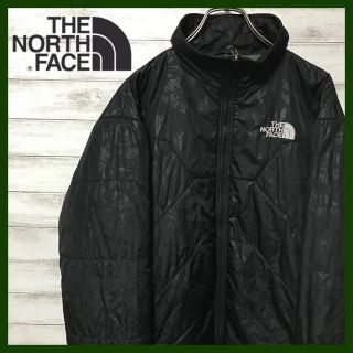 ザノースフェイス(THE NORTH FACE)の激レアノースフェイス★総柄中綿入りビッグサイズ刺繍ロゴジャケットブラックXL(ブルゾン)