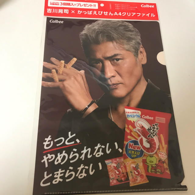 吉川晃司 かっぱえびせん　A4クリアファイル 非売品 新品未開封 クリアファイル エンタメ/ホビーのタレントグッズ(ミュージシャン)の商品写真