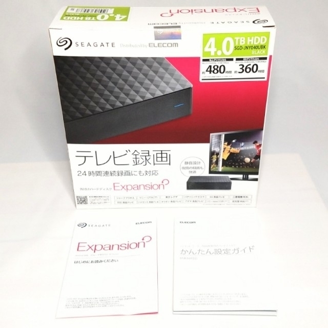 シーゲート　エレコム　外付　HDD　4TB　SGD-JNY040UBK