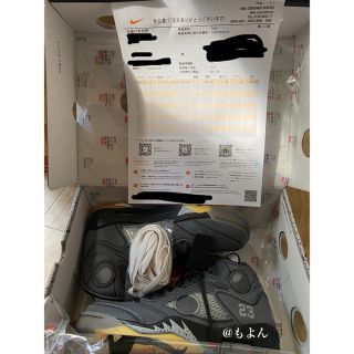 オフホワイト(OFF-WHITE)のNIKE×Off-White エアジョーダン5 レトロ(スニーカー)