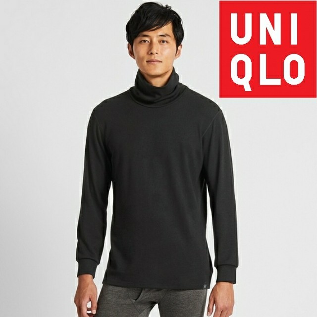 『UNIQLO』ユニクロ(M)エクストラウォーム タートルネック 長袖Tシャツ