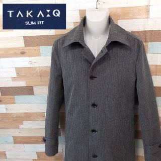 タカキュー(TAKA-Q)の【TAKA:Q】 美品 タカキュー スリムフィットグレーコート サイズ2XL(ステンカラーコート)