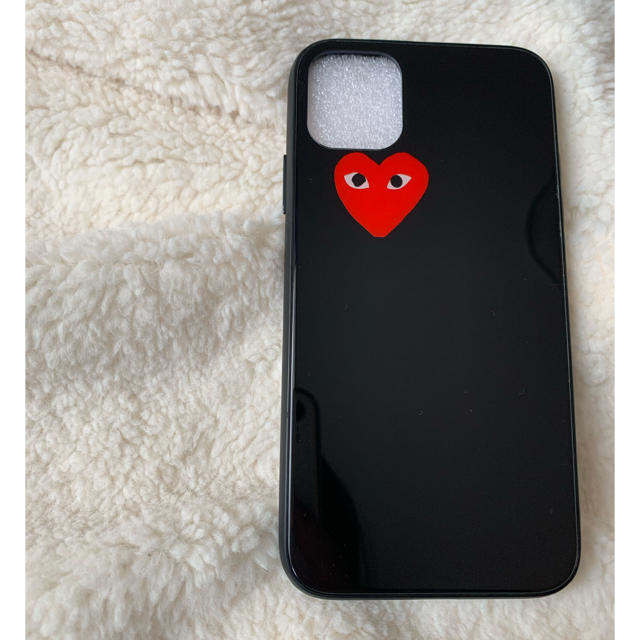 COMME des GARCONS(コムデギャルソン)のギャルソン　♡ iPhoneケース　iPhone11 ツヤ　鏡面　黒 スマホ/家電/カメラのスマホアクセサリー(iPhoneケース)の商品写真