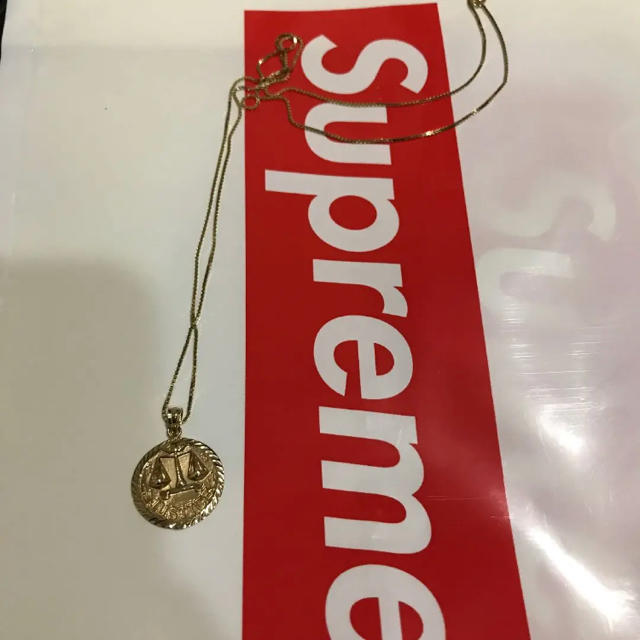 メンズ18SS Supreme Justice Gold Pendant 14k