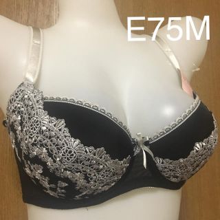 売約済み 脇寄せ レース ブラショー E75M ブラック(ブラ&ショーツセット)