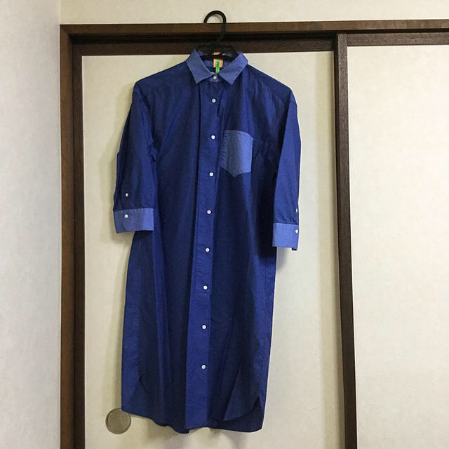 DRESSTERIOR(ドレステリア)の〜**＊**＊*DRESSTERIORバイカラーシャツワンピース*＊**＊**〜 レディースのトップス(シャツ/ブラウス(長袖/七分))の商品写真