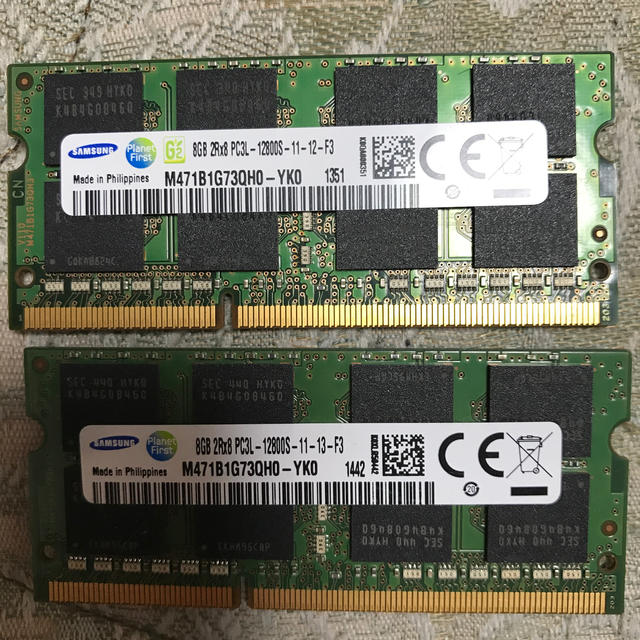 8GB 2R×8 PC3L-12800 2枚set 〜85〜