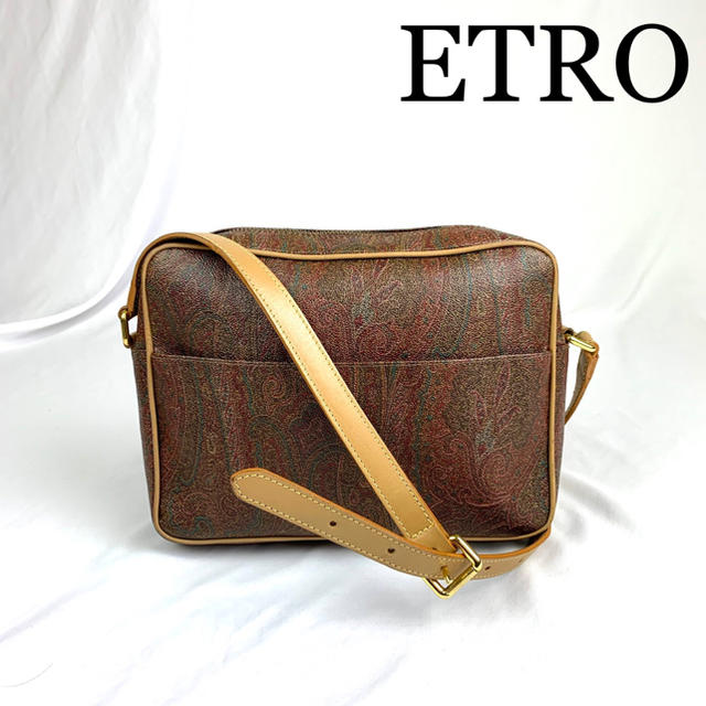 極美品　ETRO エトロ　レザー　ヴィンテージ  ショルダーバッグ