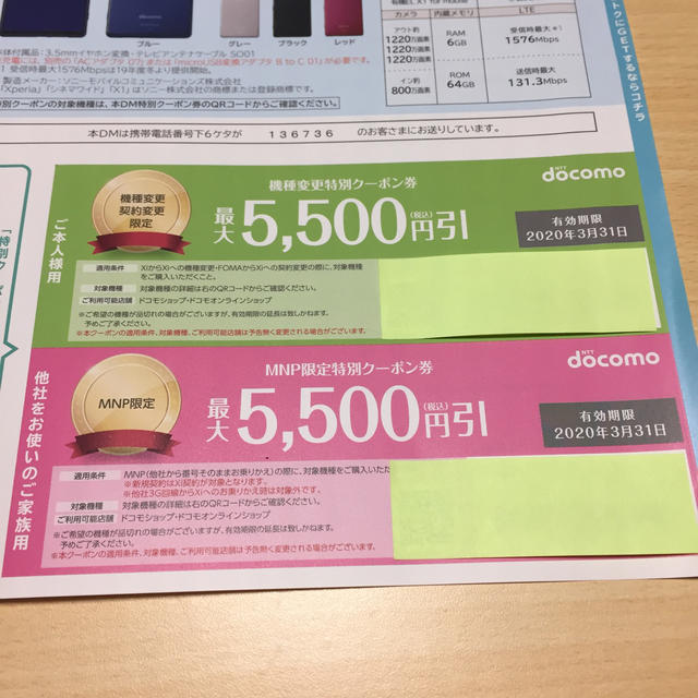 NTTdocomo(エヌティティドコモ)のドコモ クーポン チケットの優待券/割引券(その他)の商品写真