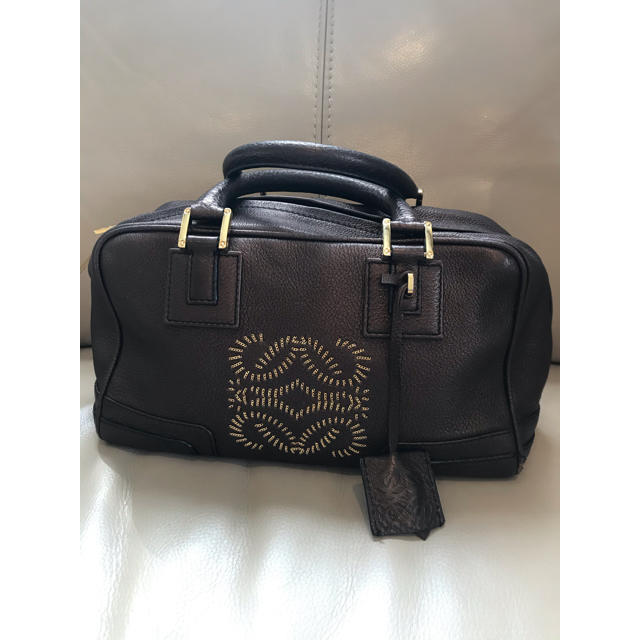 美品 LOEWE ロエベ ハンドバッグ ブロンズブラウン アマソナ | tspea.org