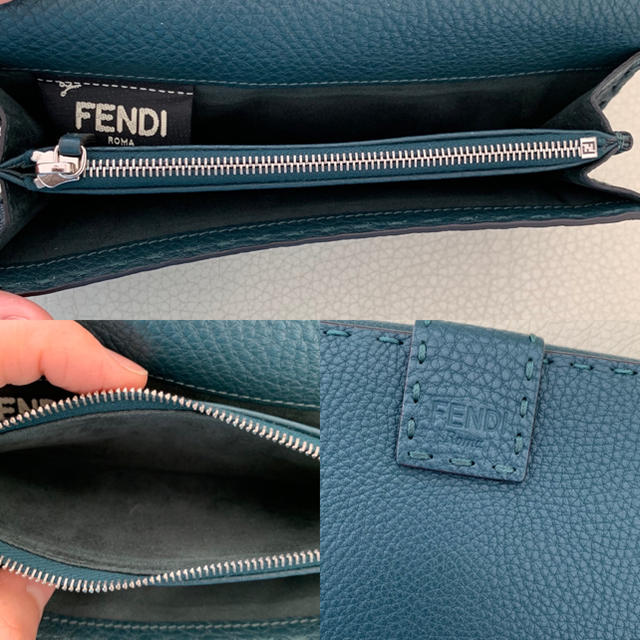 FENDI(フェンディ)の美品❤️フェンディ　セレリア　長財布　ダークグリーン レディースのファッション小物(財布)の商品写真