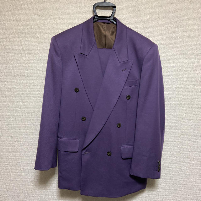 JOHN LAWRENCE SULLIVAN(ジョンローレンスサリバン)のパープル ダブル セットアップ メンズのスーツ(セットアップ)の商品写真