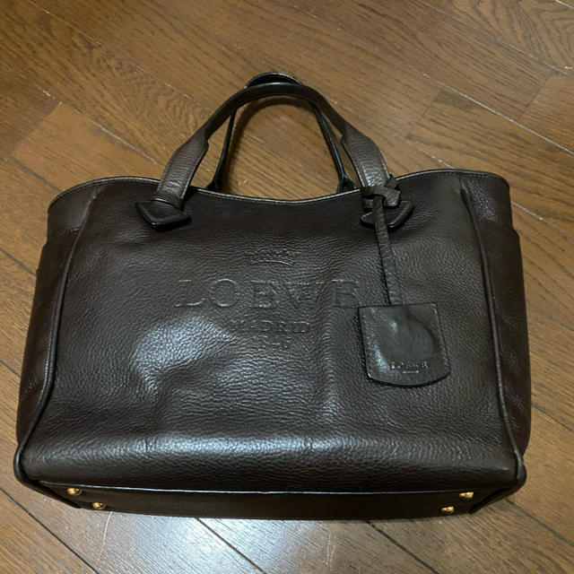 ロエベ•LOEWE！ヘリテージトートバッグ！ダークブラウントートバッグ