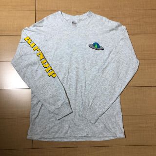 RIPN DIP リップンディップ Tシャツ 長袖 グレー サイズM(Tシャツ/カットソー(七分/長袖))