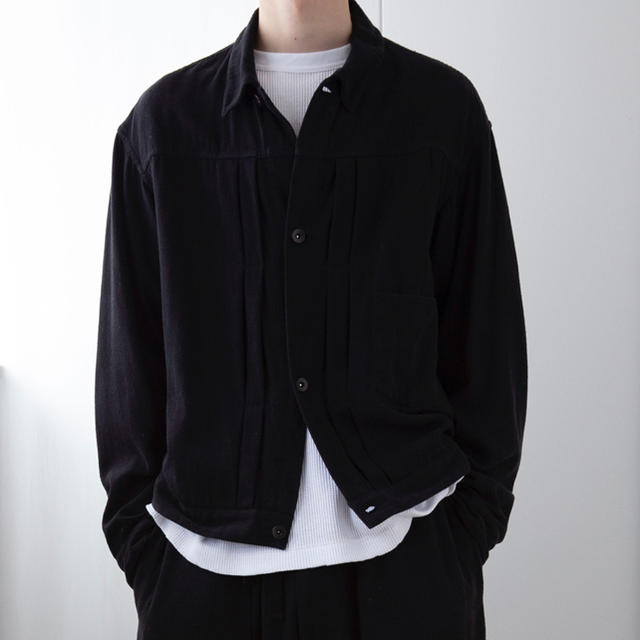 COMOLI シルクネップ TYPE-1st 2020春夏 新作 ブラック 3 COMOLI シルクネップ TYPE-1st 2020春夏 新作 ブラック 3