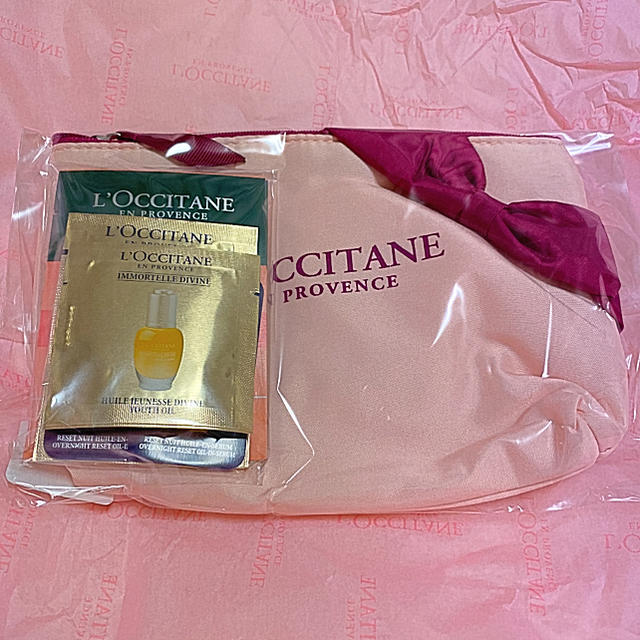 L'OCCITANE(ロクシタン)のロクシタン ノベルティ ポーチ&サンプルセット 新品未使用 コスメ/美容のキット/セット(サンプル/トライアルキット)の商品写真