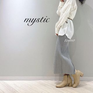 ミスティック(mystic)の春新作❁﻿ミスティック　ランダムリブニットスカート(ロングスカート)