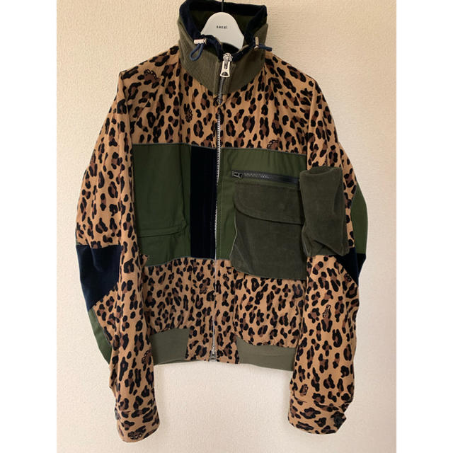 sacai LEOPARD FLEECE BLOUSON