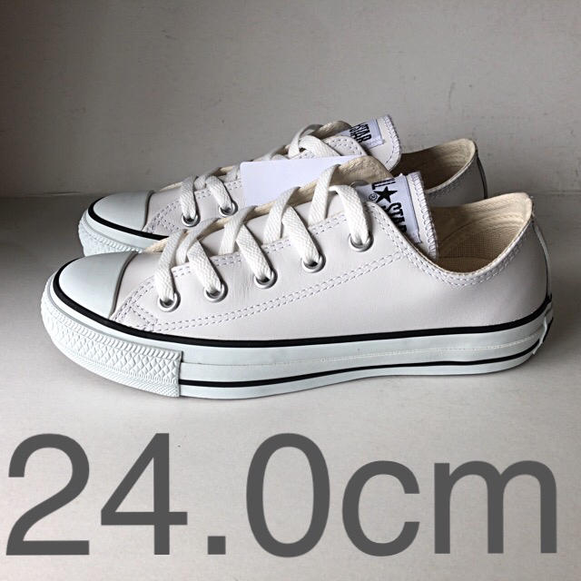 CONVERSE(コンバース)の新品　コンバース　レザーオールスター　OX WH ホワイト　24.0cm レディースの靴/シューズ(スニーカー)の商品写真