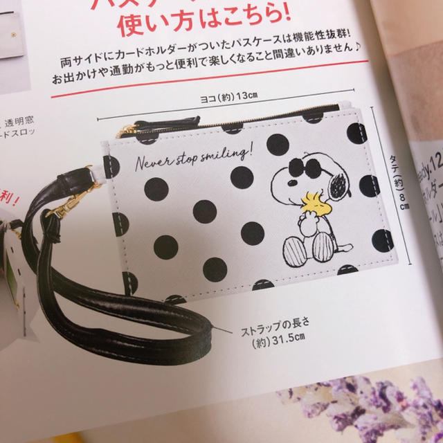 SNOOPY(スヌーピー)のSteady 2019年 12月号 スヌーピー 多機能パスケース レディースのファッション小物(パスケース/IDカードホルダー)の商品写真