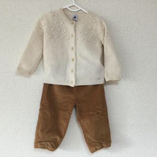 プチバトー(PETIT BATEAU)のプチバトー 2点セット 女の子80cm(ニット/セーター)