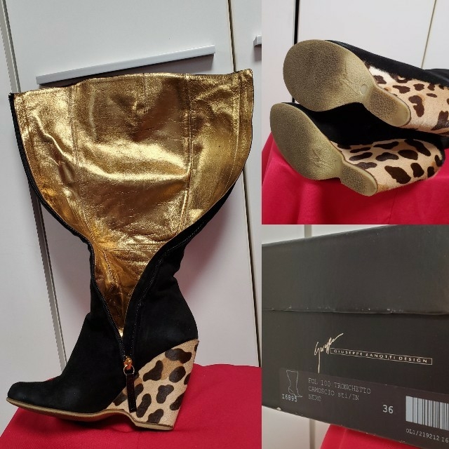 ★激レア★　Giuseppe Zanotti Design　ハラコ　ヒョウ柄