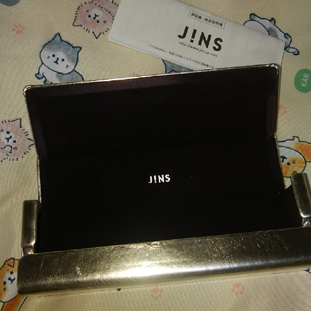 JINS(ジンズ)の眼鏡ケース　ゴールド レディースのファッション小物(サングラス/メガネ)の商品写真