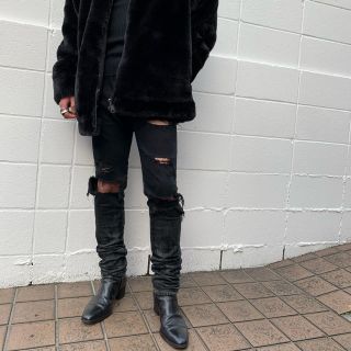 サンローラン(Saint Laurent)のサンローラン デストロイクラッシュデニム(デニム/ジーンズ)