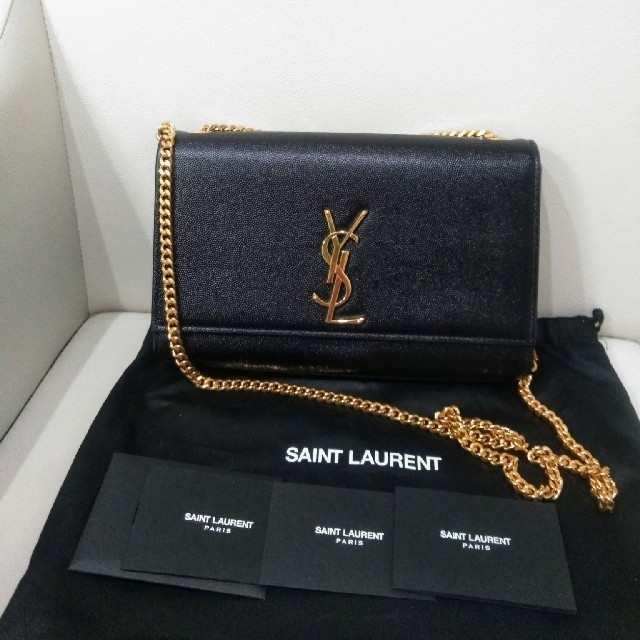 Saint Laurent(サンローラン)の3/8迄 サンローラン ケイト ミディアム グレイン ド プードルエンボスレザー レディースのバッグ(ショルダーバッグ)の商品写真