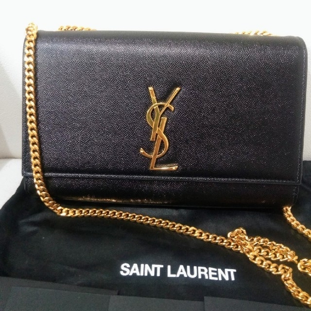 Saint Laurent(サンローラン)の3/8迄 サンローラン ケイト ミディアム グレイン ド プードルエンボスレザー レディースのバッグ(ショルダーバッグ)の商品写真