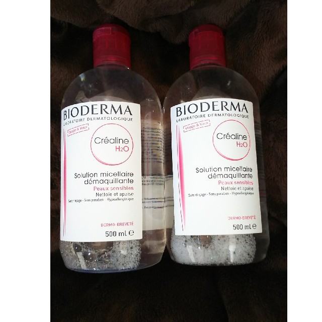 BIODERMA(ビオデルマ)の２本です 新品未開封 ビオデルマ クレアリヌ H2O 500ml コスメ/美容のスキンケア/基礎化粧品(クレンジング/メイク落とし)の商品写真