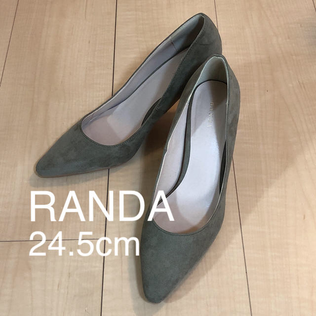 RANDA(ランダ)の美品！RANDA パンプス カーキ オリーブ 24.5cm レディースの靴/シューズ(ハイヒール/パンプス)の商品写真