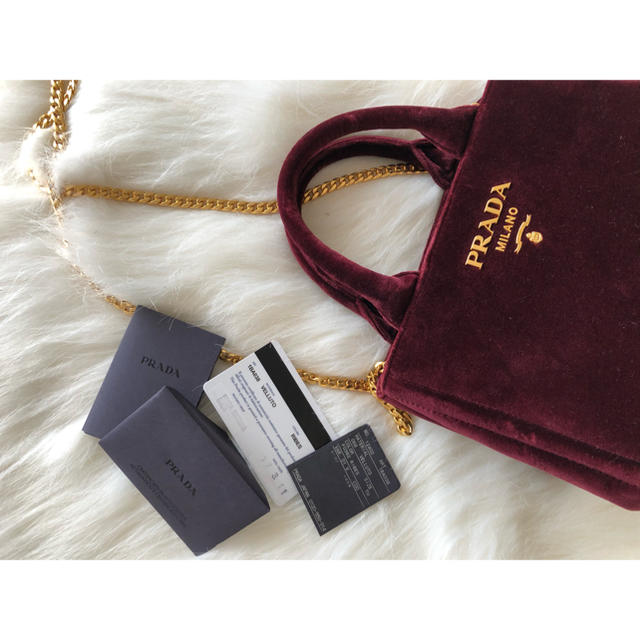 【お買得】 PRADA カナパ ベルベット チェーンバック PRADA - ショルダーバッグ 【お買得】 PRADA カナパ ベルベット チェーンバック PRADA - ショルダーバッグ