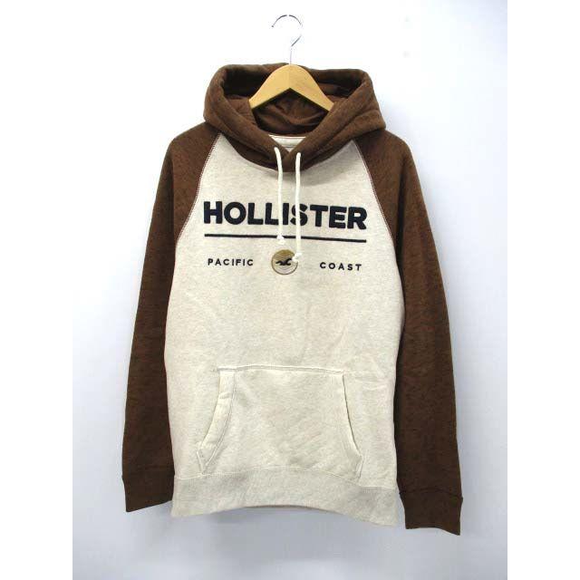 Hollister(ホリスター)の♪ ホリスター 裏起毛 バイカラー ラグラン スウェット パーカー S メンズのトップス(パーカー)の商品写真