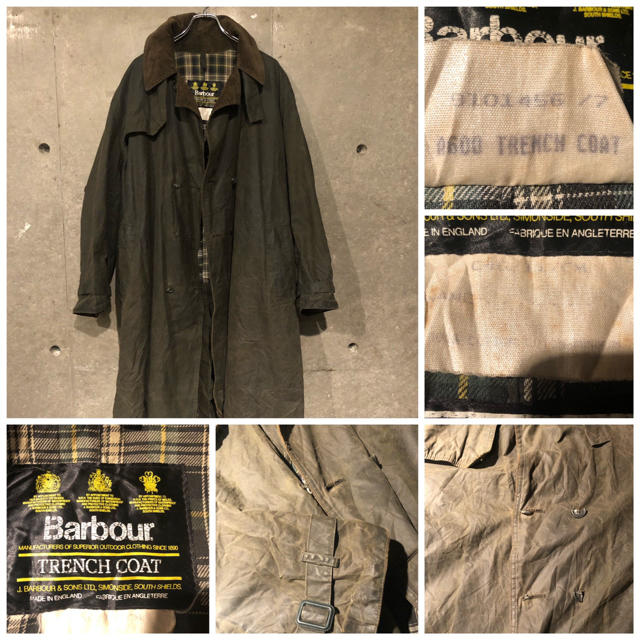 のコットン Barbour - 80~90s vintage Barbour trenchcoat 3crestの通販 by 古着屋/shugem