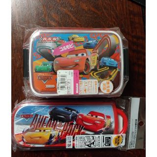 ディズニー(Disney)のカーズ　食洗機対応　新品・未使用　お弁当箱&スライド式トリオセット　はし(弁当用品)