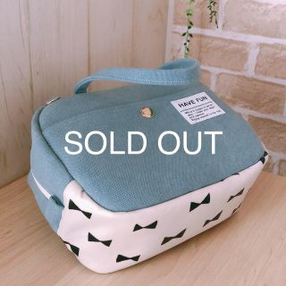 outlet価格!!8号帆布×ラミネート【アイスグレー】オムツ＆おしりふきバッグ(ベビーおむつバッグ)