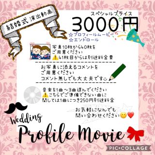 ウェディングムービー❤️プロフィールムービー❤️エンドロールムービー❤️(その他)