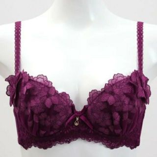 新品！ロマンチック立体花ブラジャーショーツセット(ブラ&ショーツセット)