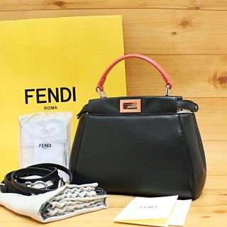 フェンディ(FENDI)の正規品【美品】FENDI ミニピーカブー バイカラー 2WAY(ハンドバッグ)