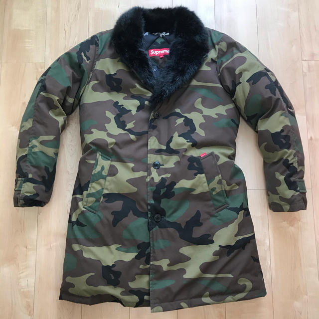 オンラインストア通販売 SUPREME DOWN TRENCH COAT CAMO 2014AW