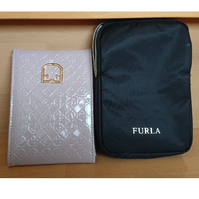 Furla(フルラ)のFURLAのポーチ付ミラー レディースのファッション小物(ミラー)の商品写真