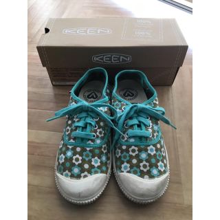 キーン(KEEN)のキーン  KEEN 22 スニーカー 花 キッズにも グリーン 緑(スニーカー)