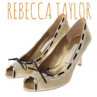 レベッカテイラー(Rebecca Taylor)のレベッカテイラー【新品、未使用】オープントゥ リボン ヒール  パンプス(ハイヒール/パンプス)