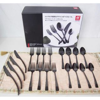 ツヴィリングジェイエーヘンケルス(Zwilling J.A. Henckels)のツヴィリング ZWILLING カトラリーセット 20pc ブラック 黒(カトラリー/箸)