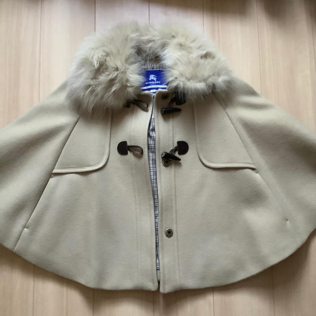 珍しい BURBERRY BLUE 美品 バーバリーブルーレーベル ポンチョコート