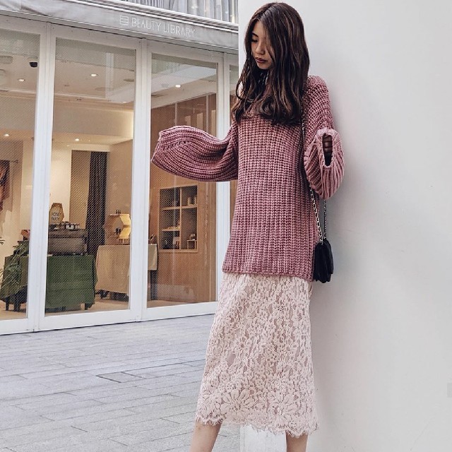 rienda(リエンダ)のrienda♡Low Gauge Big Knit TOP レディースのトップス(ニット/セーター)の商品写真