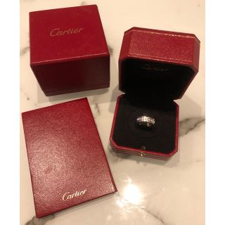 カルティエ(Cartier)のcartier K18WG タンクフランセーズリング ダイヤ SM 10号(リング(指輪))